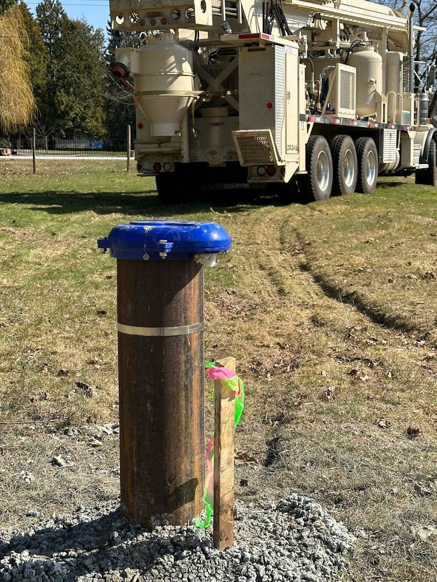 Completing a new drilled water well in Ryder Lake, Chilliwack